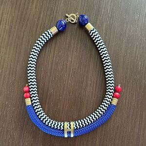 Nautical Stylish Blue and Black Necklace